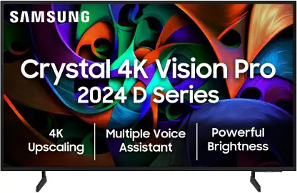 Samsung new d series brighter crystal 4k vision pro (2024 edition) 108 cm